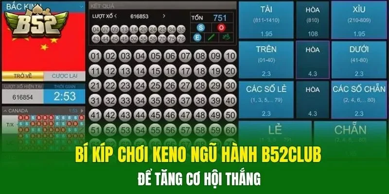 Bí kíp chơi Keno Ngũ Hành B52CLUB để tăng cơ hội thắng