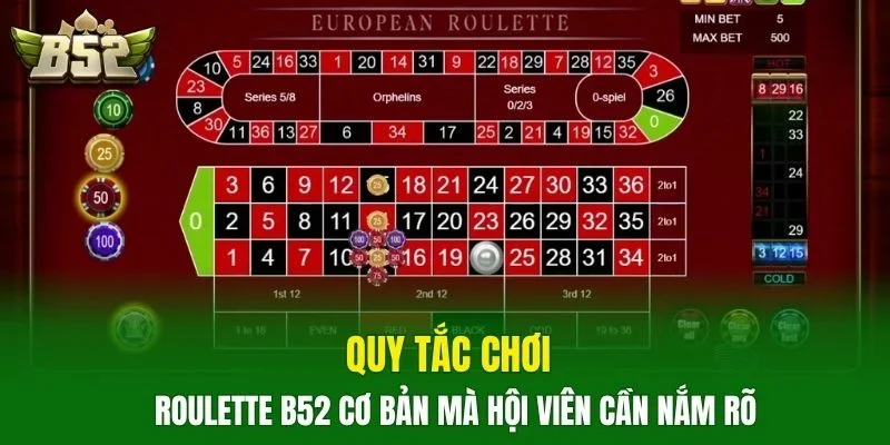 Quy tắc chơi Roulette B52 cơ bản mà hội viên cần nắm rõ